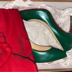 Christian Louboutin Green Stiletto Heels